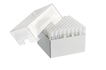 艾本德儲存盒 9 × 9, 可放置 81  個螺旋蓋（凍存）管， 4  –  5  mL，2  件，高 102  mm，4  英寸，聚丙烯材料，可耐受最低 -86  °C，可高溫高壓滅菌，帶蓋子并具有
