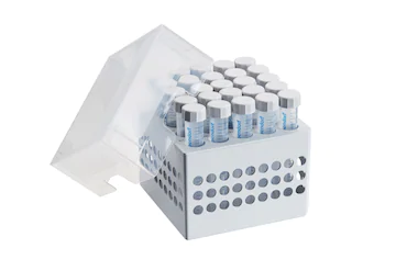 艾本德儲存盒 5 × 5, 可放置 25  個試管，15  mL，2  件，高 127  mm，5  英寸，聚丙烯材料，可耐受最低 -86  °C，可高溫高壓滅菌，帶蓋子并具有數(shù)字字母標(biāo)識