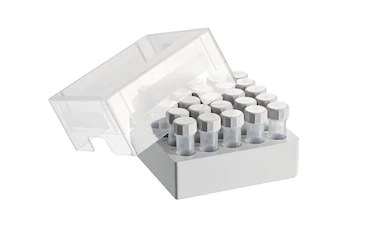 艾本德儲存盒 5 × 5, 可放置 25  個螺旋蓋管，5  mL，2  件，高 76  mm，3  英寸，聚丙烯材料，可耐受最低 -86  °C，可高溫高壓滅菌，帶蓋子并具有數(shù)字字母標(biāo)識