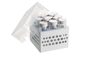 艾本德儲存盒 3 × 3, 可放置 9  個 50  mL 試管和 4  個 15  mL 試管，2  件，高 127  mm，5  英寸，聚丙烯材料，可耐受最低 -86  °C，高溫高壓滅菌，帶蓋子