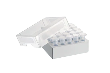 艾本德儲存盒 5 × 5, 可放置 25  個試管，5  mL，4  件，高 64  mm，2.5  英寸，聚丙烯材料，可耐受最低 -86  °C，可高溫高壓滅菌，帶蓋子并具有數(shù)字字母標(biāo)識