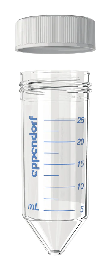 艾本德Eppendorf Conical Tubes 25 mL 帶螺旋蓋, 25 mL, 啟動套裝，4  個單離心管架，6  個轉(zhuǎn)子適配器，轉(zhuǎn)子孔可容納 50  mL 錐形管, PCR 潔凈級, 無